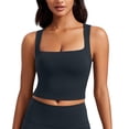 thumbnail image 1 of Top Deportivo CRZ YOGA Butterluxe Cuello Cuadrado Recortado Azul Marino XL, 1 of 6