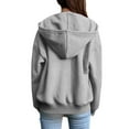 thumbnail image 6 of frariair Lightweight Full Zip Hooded Jacket Women Athletic Track Top With Kangaroo Pocket For Running And Gym Workout Essentials Grey XL, 6 of 7