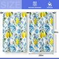 thumbnail image 3 of Lemon Flower Kitchen Curtains - Country Leaves Rustic Small Short Cafe Curtains Farmhouse Fruits Botanical Plant Tier Curtains Decor for Living Room Rod Pocket Window Drapes 2 Panels 28"x36", 3 of 5