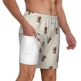 thumbnail image 3 of Picia Labrador Retriever Dog pattern Mens Swim Trunks with Compression Liner Stretch Beach Shorts Quick Dry with Zipper Pockets No-Chafing Board Shorts-XX-Large, 3 of 9
