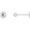 Plastic Crystal Accent Labret Ring, Clear