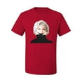 thumbnail image 2 of Wild Bobby, Hip Marilyn Monroe Portrait Classic Beauty Pose, Famous People, Men Graphic Tee, Red, Medium, 2 of 4