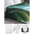 thumbnail image 5 of Full Size Flat Sheet Only, Coastal Ocean Soft Brushed Microfiber Bed Sheets, Sandy Beach Coconut Tree Blue Sky Scenery Hotel Quality Breathable Bedding Top Sheet, Easy Care, 81"x96", 5 of 9