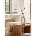 thumbnail image 4 of LE TAUCI 10.5" & 8.5" Ceramic Vases, Set of 2 White Ring Donut Vase, Modern Neutral Farmhouse Vase for Home Decor, Flower Vase for Table Centerpiece, Living Room, Shelf & Entryway, 4 of 9