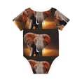 thumbnail image 2 of Daiia Elephant Sunset in Kenya Printed Unisex-Baby Short Sleeve Onesies Bodysuits Baby Climbing Clothes Soft and Comfortable Romper with Expandable Shoulder Design-2 Years, 2 of 8