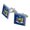 Silver, variant on New York State Flag Square Cufflink Set - Silver or Gold
