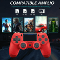 thumbnail image 2 of Controlador inalámbrico para P4, joystick de juego remoto compatible con P-4/P-4 Slim/P-4 Pro/Windows PC, rojo, 2 of 6