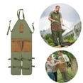 thumbnail image 3 of kurtrusly Polyester Gardening With And Canvas Work Apron Canvas Work Apron Polyester Apron For For Apron Canvas With For Military green+brown, 3 of 6