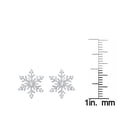 thumbnail image 6 of KATARINA Diamond Snowflake Earrings in 14K White Gold (1/8 Cttw, G-H, I2-I3), 6 of 8