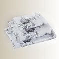 thumbnail image 4 of Rustic Lodge Toile Moose Forest Sketch Print Bed Sheet Set - Ultra Soft 4-Piece Queen Bedding with 2 Pillowcases - Cabin and Woodland Themed Microfiber Sheets for Cozy Lodge and Rustic Home Décor, 4 of 4