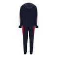 thumbnail image 4 of Womens Fashion 2 Pieces Outfits Color Block Striped Tracksuits Zip Up Jacket and Pants Set, 4 of 6