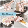 thumbnail image 2 of Yayeee 6 Pack Kitchen Dish Cloths Set for Washing Soft Drying Absorbent Microfiber Towels, Pink Ice Cream Pattern, 2 of 9