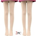 thumbnail image 2 of Sakmal 2 Pair Fleece Lined Tights Nude 80D Dance Pantyhose High Waisted Tight for Women, 2 of 8