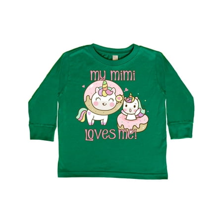 

Inktastic My Mimi Loves Me Gift Toddler Boy or Toddler Girl Long Sleeve T-Shirt