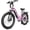 Pink, variant on Hopepeak C30 Electric Bike for Adults,750W Motor, 28 MPH Max Electric Urban Bike, 48V 15.6Ah Removable Battery, 24" Fat Tire EBike with 7-Speed,Blue