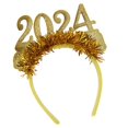 thumbnail image 4 of Diadema de Feliz año Nuevo, accesorios para el cabello, diademas, guirnalda con purpurina, Aro para el pelo para Cosplay, puesta , Halloween, , amarillo, 4 of 7