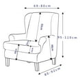 thumbnail image 2 of Wingback Chair Covers 9 Piece, Stretch Slipcover, Chair Slipcovers With Arms, 2 of 4