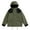Army Green, variant on Brondbend Waterproof Jacket Men Men's Style Zipper Opening Upper Outer Garment Hooded Long-Sleeved Windproof Coat Plus Size Fall Winter Climb Mountains,Army Green