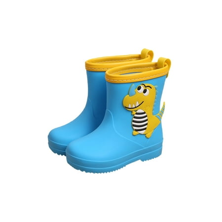 

Colisha Boys Girls Garden Shoes Slip Resistant Waterproof Booties Removable Lining Rain Boot Outdoor Drawstring Mid-Calf Boots Wide Calf Rainboot Pull On Blue 8C
