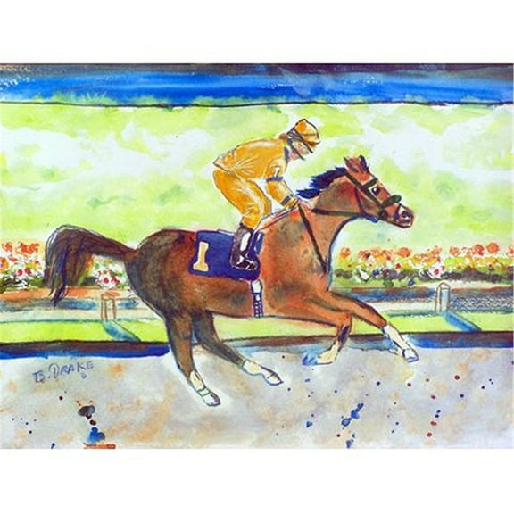 Betsy Drake Racing Horse 18 x 26 Doormat