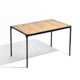 thumbnail image 4 of Homy Casa Modern Dining Table with Sturdy Metal Frame – Rectangular Desk Study Table for 4 Person, Walnut, 4 of 5