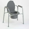 Invacare Corporation All-In-One Coated Steel Commode, 9630-4, Gray