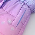 thumbnail image 5 of oqasdz Girls Coats Children Long Sleeve Gradient Snowflake Print Quilted Hooded Warm Outerwear Fall Winter Top Coat Outwear Size 8 Y-9 Y, 5 of 6