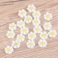 thumbnail image 2 of 20 Pcs 9mm Plastic Artificial Flowers DIY Daisy Crafts Art Project Accessory (White), 2 of 8