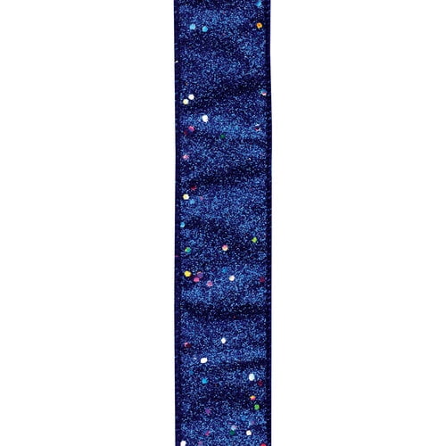 1.5 Shimmer Glitter Ribbon: Navy Blue (10 Yards) [RGC159619] 