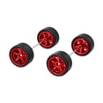 thumbnail image 2 of lionlar 2 Pcs 1/64 Roues et Pneus de Voiture RC Professionnels pour Modèles de Voitures RC Camion Adultes Rouge, 2 of 9