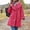 Hot Pink, variant on Women's Tweed Coat, 100% Polyester Regular Fit Button Front Long Sleeve for Fall Winter Casual Daily Wear