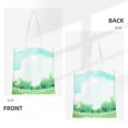 thumbnail image 3 of YFYANG Reusable Cotton Canvas Tote Shopping Bag, Green Spring Washable Portable Grocery Bag for Daily Travel, 3 of 8