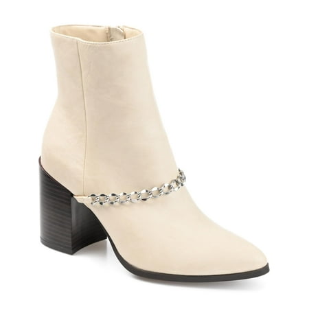 

Journee Collection Womens Monicco Faux Leather Chain Ankle Boots