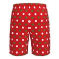 thumbnail image 6 of Naloa White and Green Polka Dot Men's Beach Shorts, Surfing shorts, Swim trunks, Quick Dry Swim Trunks for Surfing Beach Fun - XX-Large, 6 of 9