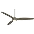 thumbnail image 2 of 60" Casa Vieja Padera Modern Indoor Outdoor Ceiling Fan with Dimmable LED Light Remote Brushed Nickel Light Wood Damp Rated for Patio Exterior House, 2 of 7