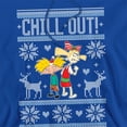 thumbnail image 2 of Hey Arnold Chill Out Ugly Christmas Sweater With Arnold And Helga Unisex Adult Pull-Over Hoodie, 2 of 5
