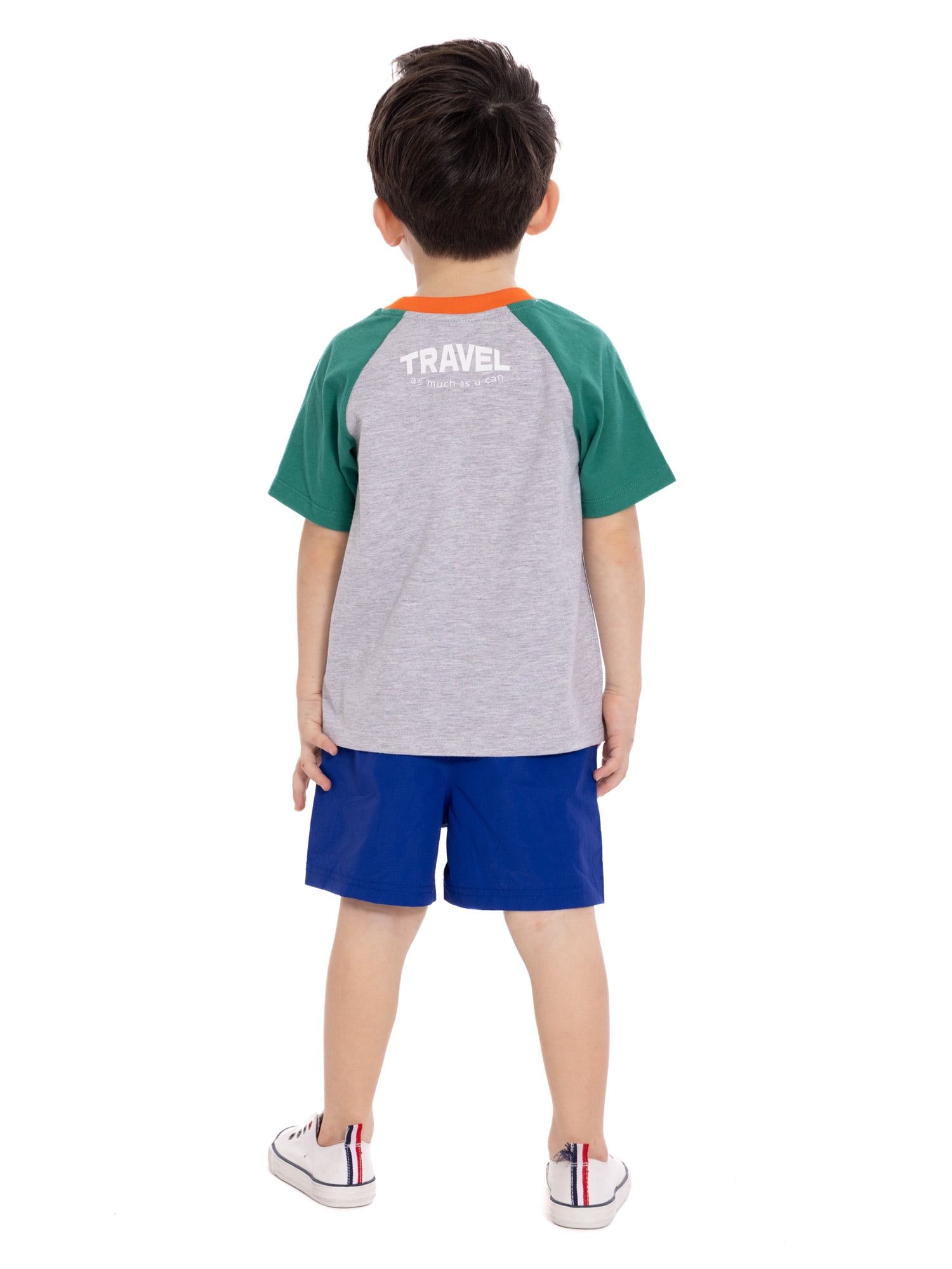 Wonder Nation Toddler Boys Short Sleeve Graphic Tee and Shorts Set, 2-Piece Sizes 12M-5T