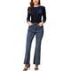 thumbnail image 2 of Allegra K Women's Dots Prints Velvet Burn-Out Long Puff Sleeve Blouse XL Blue-Floral, 2 of 5