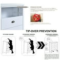 thumbnail image 5 of Vastcury Modern Vertical 5 Drawer White Dresser for Bedroom, Tall Chest of Drawers for Closet, Living Room, off White, 5 of 7