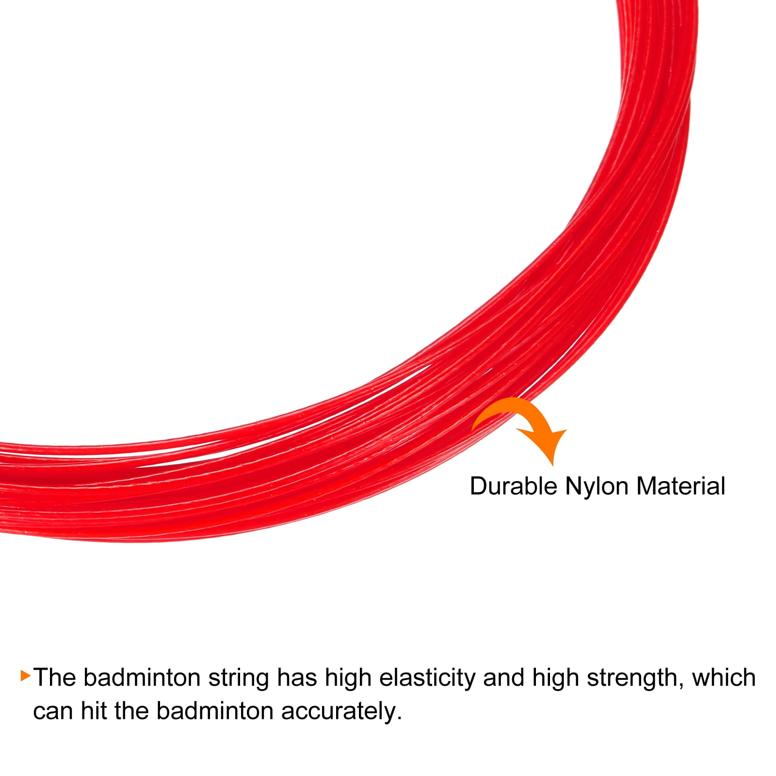 Unique Bargains Durable High Elastic Nylon Badminton Racket Racquet String Red