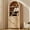Natural, variant on Arched Pantry Cabinet, 71" Kitchen Pantry Cabinet with Smooth Gliding Drawers and Adjustable Shelf, Wood Storage Cabinets Anti-Tipping, Modern Farmhouse for Living Room, Dining Room (Natural)
