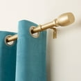 thumbnail image 2 of TOWN & COUNTRY EVERYDAY Modern Smooth Edge Cylinder Single Indoor Curtain Rod and Finial Set, Easy Install Wall Mount, Matte Gold, Adjustable 36”-72”, 2 of 7