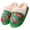 Green, variant on Red Women'S Slippers House Slippers Cozy Warm Faux Fur Thick-Soled Comfy Indoor Home Slide Sandals Couple Slippers 0.71 Lb