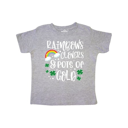 

Inktastic St .Patrick s Day Rainbows Clovers & Pots of Gold Gift Toddler Boy or Toddler Girl T-Shirt