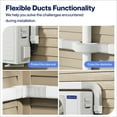 thumbnail image 4 of DELLA 4" 16Ft Mini Split Line Set Cover with Flexible Duct, Decorative PVC Lineset Cover Kit, Paintable for Air Conditioner, Central AC, HAVC & Heat Pumps Systems Tubing Cover, White, 4 of 7
