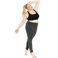thumbnail image 2 of Stretch Is Comfort Women's Cotton Full Length Leggings Charcoal Gray 2X, 2 of 7
