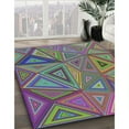thumbnail image 2 of Ahgly Company Indoor Rectangle Patterned Purple Abstract Area Rugs, 2' x 5', 2 of 6