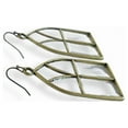 thumbnail image 2 of sanctuaire Stained Glass Statement Earrings Antique Gold, 2 of 3