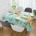 thumbnail image 5 of Shells Pattern Rectangle Tablecloth, Dust Proof Anti Wrinkle Wipeable Table Cloth Tabletop for of Dinner Kitchen Wedding Holiday Party 60"x108" Home Decor, 5 of 7