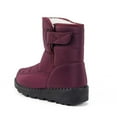 thumbnail image 5 of Gyexs Women's Snow Boots Tall, Winter Shoes for Women 2025 Boots, Lightweight, Buckle, Rain, Cap Toe, Winter Clothes, Red, Size 10.5, 5 of 8